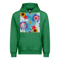 Emerald patriotic fireworks and sunflower Urban Hoodie - BundleAndBundleShop