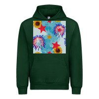 Forest Green patriotic fireworks and sunflower Urban Hoodie - BundleAndBundleShop