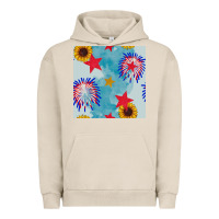Pigment French Oak patriotic fireworks and sunflower Urban Hoodie - BundleAndBundleShop