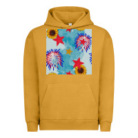 Pigment Peanut Butter patriotic fireworks and sunflower Urban Hoodie - BundleAndBundleShop