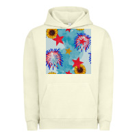 Pigment Pistachio patriotic fireworks and sunflower Urban Hoodie - BundleAndBundleShop