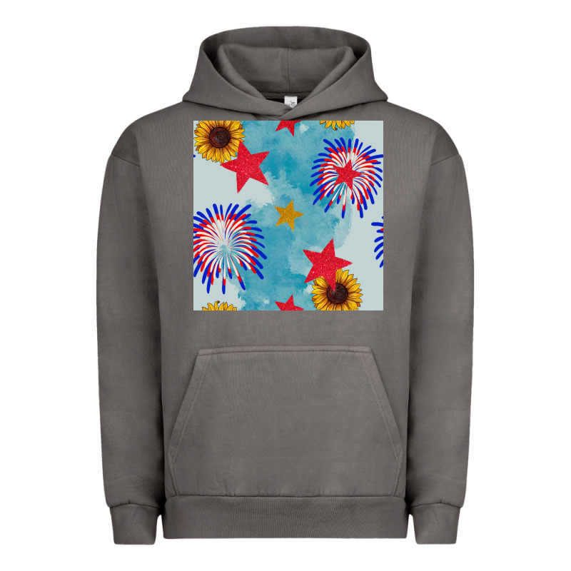 Patriotic Fireworks And Sunflower Urban Hoodie by BundleAndBundleShop | Teevron
