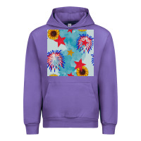 Tulip patriotic fireworks and sunflower Urban Hoodie - BundleAndBundleShop