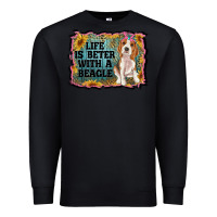 Black life is better with a beagle Premium Sweatshirt - RanaPortraitStore