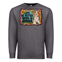 Charcoal Heather life is better with a beagle Premium Sweatshirt - RanaPortraitStore