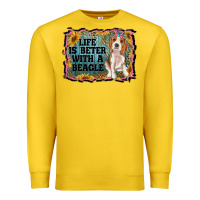 Lemon life is better with a beagle Premium Sweatshirt - RanaPortraitStore