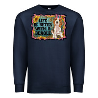 Navy life is better with a beagle Premium Sweatshirt - RanaPortraitStore