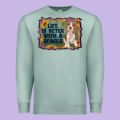 Life Is Better With A Beagle Premium Sweatshirt Designed By Ranaportraitstore