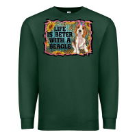 Sports Green life is better with a beagle Premium Sweatshirt - RanaPortraitStore