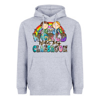 Heather Grey the future of the world is in my classroom Heavyweight Hoodie - Zillion Design Studio