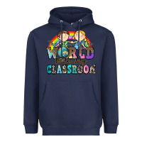 Navy the future of the world is in my classroom Heavyweight Hoodie - Zillion Design Studio