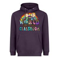 Plum the future of the world is in my classroom Heavyweight Hoodie - Zillion Design Studio