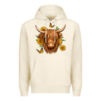 Tofu sunflowers long haired cow Premium Hoodie - Jasminsmagicworld