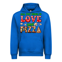 Cobalt all you need is love and pizza Urban Hoodie - AdoDesignShop