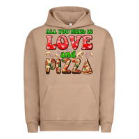 Pigment Burro all you need is love and pizza Urban Hoodie - AdoDesignShop