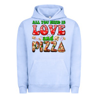 Pigment Grape Ice all you need is love and pizza Urban Hoodie - AdoDesignShop