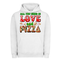 Pigment Lunar Rock all you need is love and pizza Urban Hoodie - AdoDesignShop