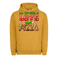 Pigment Peanut Butter all you need is love and pizza Urban Hoodie - AdoDesignShop