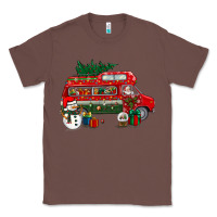 Chestnut christmas santa claus with retro van Classic Tee - BundleAndBundleShop