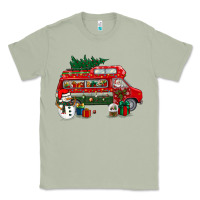 Matcha christmas santa claus with retro van Classic Tee - BundleAndBundleShop