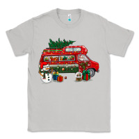 Moon Dust christmas santa claus with retro van Classic Tee - BundleAndBundleShop