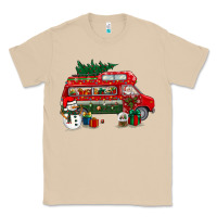 Mushroom christmas santa claus with retro van Classic Tee - BundleAndBundleShop