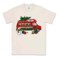 Christmas Santa Claus With Retro Van Classic Tee | Teevron