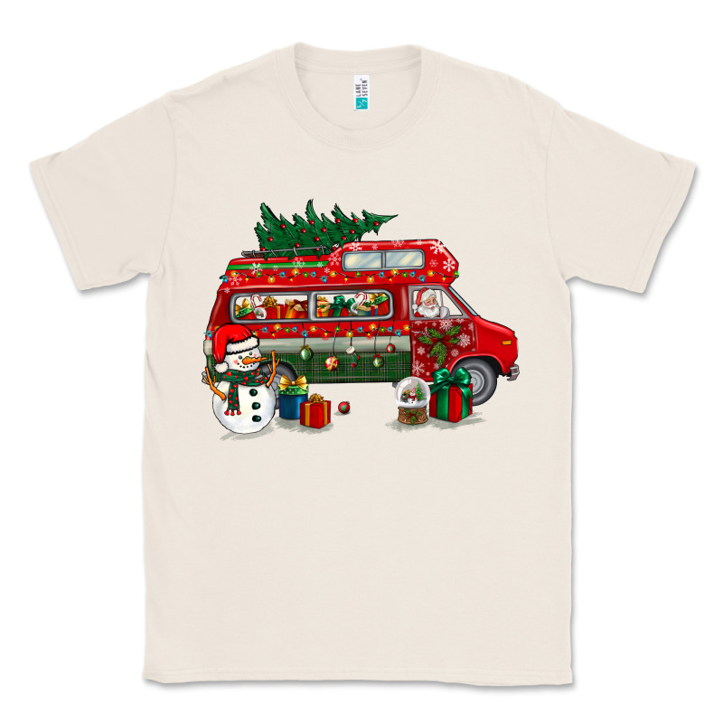 Christmas Santa Claus With Retro Van Classic Tee by BundleAndBundleShop | Teevron