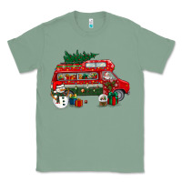 Sage christmas santa claus with retro van Classic Tee - BundleAndBundleShop