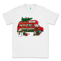 White christmas santa claus with retro van Classic Tee - BundleAndBundleShop