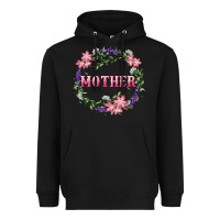 Mother With Floral Wreath Heavyweight Hoodie | Teevron