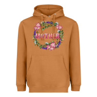 Meerkat Mother With Floral Wreath Heavyweight Hoodie - RanaPortraitStore