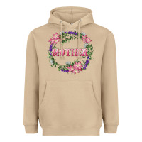 Mushroom Mother With Floral Wreath Heavyweight Hoodie - RanaPortraitStore