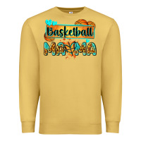 Antique Gold basketball mama with leopard Premium Sweatshirt - Zillion Design Studio