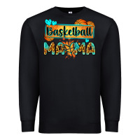 Black basketball mama with leopard Premium Sweatshirt - Zillion Design Studio