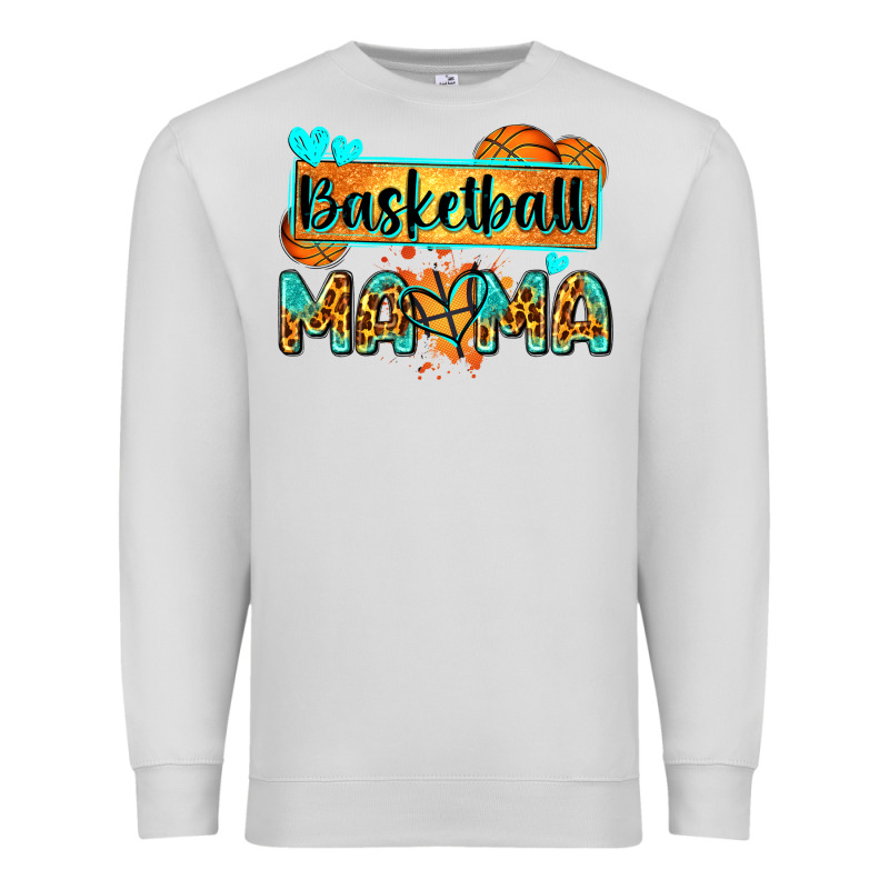 Basketball Mama With Leopard Premium Sweatshirt by Zillion Design Studio | Teevron