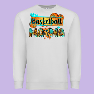 Basketball Mama With Leopard Premium Sweatshirt Designed By Zillion Design Studio