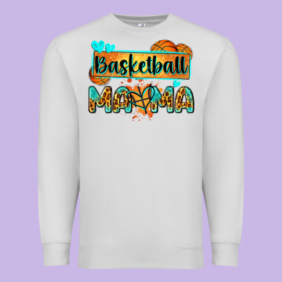 Basketball Mama With Leopard Premium Sweatshirt Designed By Zillion Design Studio