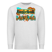 Oatmeal Heather basketball mama with leopard Premium Sweatshirt - Zillion Design Studio