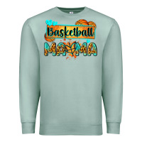 Seafoam basketball mama with leopard Premium Sweatshirt - Zillion Design Studio