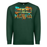 Sports Green basketball mama with leopard Premium Sweatshirt - Zillion Design Studio