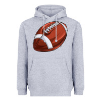 Heather Grey football Heavyweight Hoodie - texasbilliewilder