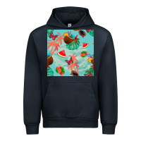 Navy summer vibes seamless pattern Urban Hoodie - BundleAndBundleShop