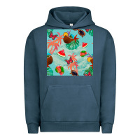 Pigment Midnight Navy summer vibes seamless pattern Urban Hoodie - BundleAndBundleShop