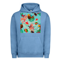 Pigment Pebble Blue summer vibes seamless pattern Urban Hoodie - BundleAndBundleShop