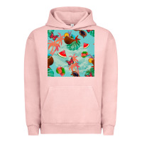 Pigment Salmon summer vibes seamless pattern Urban Hoodie - BundleAndBundleShop