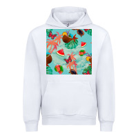 White summer vibes seamless pattern Urban Hoodie - BundleAndBundleShop