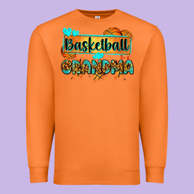 Basketball Grandma With Leopard Premium Sweatshirt Designed By Zillion Design Studio