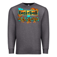 Charcoal Heather basketball grandma with leopard Premium Sweatshirt - Zillion Design Studio