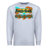 Heather Grey basketball grandma with leopard Premium Sweatshirt - Zillion Design Studio